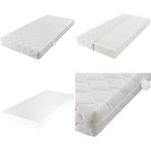 Matelas avec housse lavable 200 x 140 x 17 cm - Matelas Confort - Matelas Mousse - Matelas Double - Matelas Blanc - Literie - Home & Living