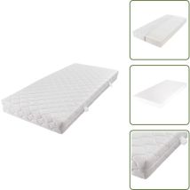 Vidaxl - Matelas avec housse lavable 200 x 180 x 17 cm - Matelas Confort - Matelas Mousse - Matelas Double - Literie - Sommeil