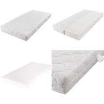 Matelas avec housse lavable 200x80x17 cm - Matelas Confort - Matelas Mousse - Matelas Double - Matelas Blanc - Literie - Home & Living