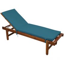 Homemaison - Matelas Bain de soleil extérieur imperméable Bleu Paon 60x190 cm