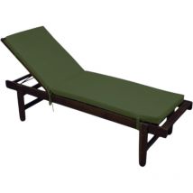 Homemaison - Matelas Bain de soleil extérieur imperméable Vert Olive 60x190 cm