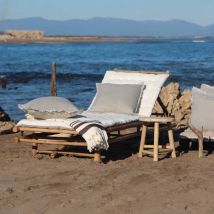 Homemaison - Matelas bain de soleil matelassé et bicolore Taupe 65x200 cm
