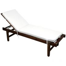 Matelas Bain de soleil extérieur imperméable Blanc 60x190 cm