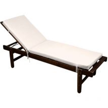 Matelas Bain de soleil extérieur imperméable Ecru 60x190 cm