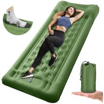 Matelas Camping Isolant Auto-Gonflant de 11 cm avec Pompe à Pied, Ultra Léger et Imperméable Matelas Gonflable 1 Place pour la Randonnée,