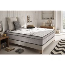 Naturalex - Matelas Carbone Plus 140x200 Mousse à Mémoire de Forme hd - Épais 24 cm - Accueil Latex + hr - 7 Zones Grand Confort