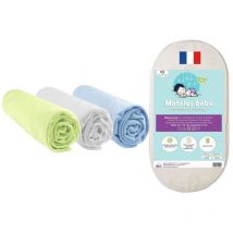 Matelas Couffin 32x72 + 3 Draps housse