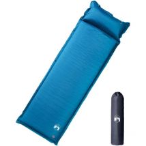 Matelas de camping autogonflant oreiller 1 personne turquoise