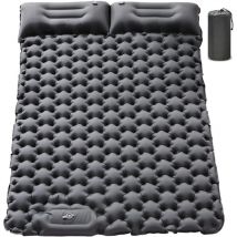 Matelas de Couchage Double pour Le Camping, Ultra épais et Auto-gonflant pour 2 Personnes avec Oreiller intégré Pompe à Pied Tapis de Couchage pour