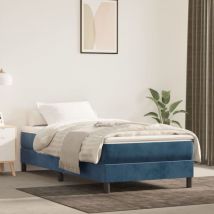 Lafomukea - Matelas de lit à ressorts ensachés Bleu foncé 90x200x20 cm