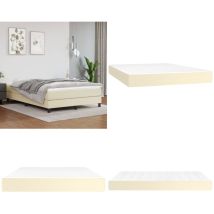 Matelas de lit à ressorts ensachés Crème 140x200x20 cm - Matelas à Ressorts Ensachés - Matelas Crème - Matelas Double - Literie - Sommier - Home &