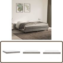 Matelas de lit à ressorts ensachés Gris clair 160x200x20 cm - Matelas à Ressorts Ensachés - Matelas Moelleux - Matelas Support Moyen - Matelas