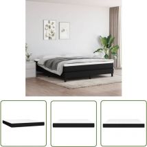 The Living Store Matelas de lit à ressorts ensachés Noir 180x200x20 cm Tissu - Matelas à Ressorts Ensachés - Matelas Noir - Matelas Double - Matelas