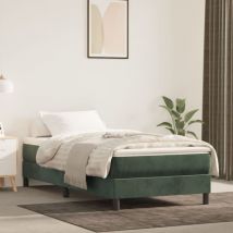 Lafomukea - Matelas de lit à ressorts ensachés Vert foncé 90x190x20 cm