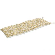 Matelas de sol en coton imprimé jaune et blanc