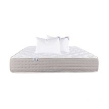 Matelas Dreamlux, 26 cm , ressorts ensachés, mousse haute densité, indépendance du couchage, face été/hiver + Oreiller, 180x200cm