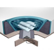 Kit Complet Lit à Eau 140 x 200 cm avec un Matelas à Eau avec Plateforme er Accessoires En mousse Polyester et mdf Blanc Beliani