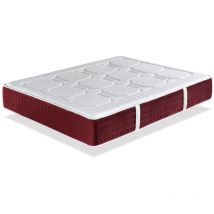 Matelas en latex et ressorts ensachés 200X200 spring latex supreme, hauteur 30 cm, latex naturel. 7 zones de confort