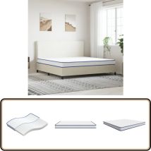 Matelas en mousse à mémoire de forme 200 x 180 x 17 cm - Matelas Memoire De Forme - Matelas Confort - Matelas Double - Literie - Sommier
