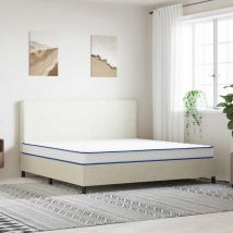 Lafomukea - Matelas en mousse à mémoire de forme blanc 200x200x17 cm