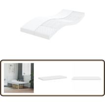 Matelas en mousse blanc 100x200 cm 7 zones dureté 20 ild - Matelas Mousse - Matelas Confort - Matelas Support - Matelas Zone - Matelas Double Personne