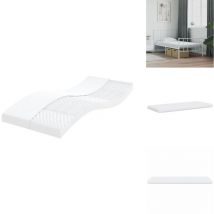 Matelas en mousse blanc 100x200 cm 7 zones dureté 20 ild - Matelas Mousse - Matelas Confort - Matelas Support - Matelas Zone - Matelas Double Personne