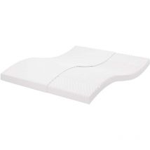 Matelas en mousse blanc 160x210 cm 7 zones dureté 20 ILD