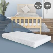 Ml-design - Matelas Enfant 100x200 cm, Orthopédique, 7 Zones, Mousse Froid, Certifié Oeko Tex, Housse Amovible Lavable Fermeture Éclair,