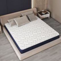 The White Stone - Matelas 135 x 190 en Waterfoam Hypoallergénique Hauteur 12 cm Rembourrage en ouate et revêtement en tissu 3D respirant,