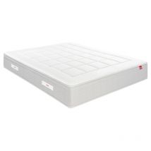 Epeda - Matelas l'escapade 200x200 Ressorts et mousse à mémoire de forme - Blanc