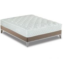 Matelas Excellence a Ressorts Ensaches + Memoire de Forme 80 Kg/m3 - 160x200 Hauteur +/- 25,5 cm - Accueil Moelleux - Soutien Ferme - 5 Zones de