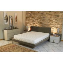 Matelas Face été contact face de contact Latex 70 Kg/m3 Face Hiver Mémoire de forme 60 Kg/m3 100x200 x 22 cm Ferme - Spécial Sommier Electrique
