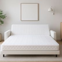 Matelas Ferme Pour tous BZ 120x190 x 16 cm - Mousse Premium Haute Resilience - Dim Assise 60 cm - 5 zones de Confort - Haute Resilience -