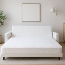 Matelas Ferme Pour tous bz + Alese 120x190 x 16 cm - Mousse Haute densite 34 kg/m3 - Dim Assise 60 cm - 5 zones de Confort - Haute Resilience -