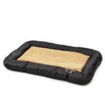 Matelas fourrure rembourré pour chien 55 x 36 cm Noir