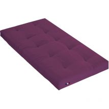 Terre De Nuit - Matelas futon aubergine en coton 90x200