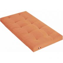 Matelas futon orange goyave coeur en latex 90x190