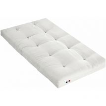 Matelas futon écru coeur en latex 90x200