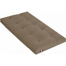 Matelas futon taupe coeur en latex 90x190
