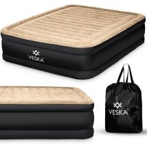 Blumie - Matelas gonflable 2 places avec pompe électrique intégré - Beige