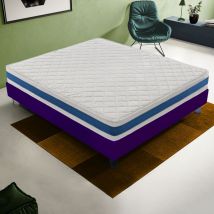 Ilovesleep - Matelas 90x190 'H4'en mousse à 7 zones différenciées 20 cm Poids maximum 120 kg par carré