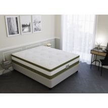 Deco In Paris - bamboo - Matelas hybride bamboo 180 x 200 cm ressorts ensachés et mémoire de forme épaisseur 30 cm