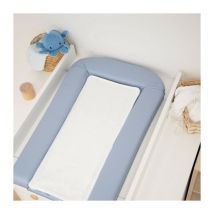 Matelas a langer pvc avec 2 éponges amovibles/confort 42x70 cm bleuet