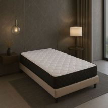 Literie Julien - Matelas contact Latex 80 Kg/m3 + Aertech+ 35 Kg/m3 90x200 x 20 cm Souple 7 Zones de Confort - Trés Respirant