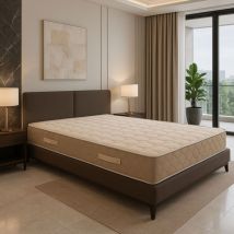 Literie Julien - matelas contact latex 120x200 x 22 cm Ferme - Tissu 100% Coton - 5 Zones de Confort - ame rembourrage 100 % polesther - âme 100 %