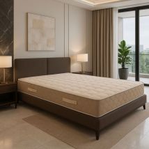 Literie Julien - Matelas Latex Naturel 120x190 x 23 cm Ferme - Tissu 100% Coton - Spécial Sommier Electrique - Déhoussable Housse Lavable - 7 Zones