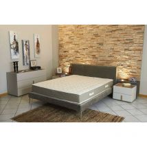Literie Julien - Matelas Latex Naturel 120x200 x 23 cm Ferme - Tissu 100% Coton - Spécial Sommier Electrique - Déhoussable Housse Lavable - 7 Zones