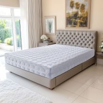 Literie Julien - matelas contact latex 90x190 x 21 cm Souple - Déhoussable Housse Lavable - 7 Zones de Confort - rembourrage 100 % polesther - âme