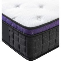 Literie Julien - Lot de 2 Matelas lisa a Ressorts Ensaches + 3,5 cm de face de contact Latex 70 Kg/m3 + 2 Aleses 80x200 Hauteur +/- 20,5 cm - Accueil