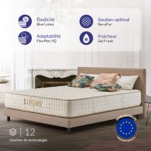 Naturalex - Matelas Luxury 180x200 Mousse à Mémoire de Forme hd - Accueil Latex + hr - 7 Zones Grand Confort - Très épais 30 cm